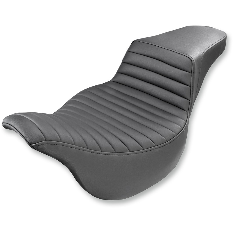 SADDLEMEN Step Up Seat – Tuck and Roll – FLH Step Up Seat  Tuck and Roll