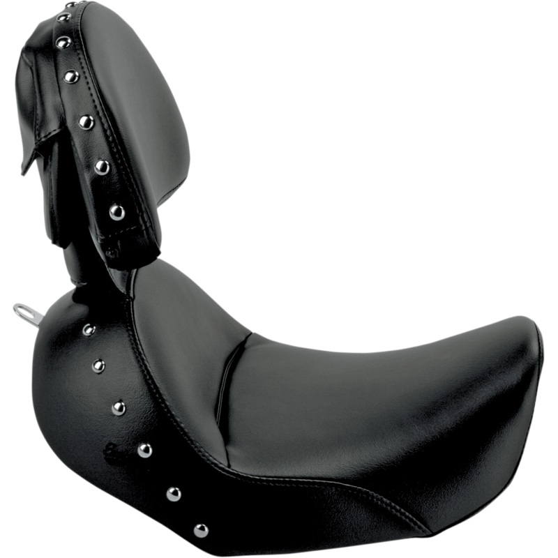 SADDLEMEN Studded Heels Down Seat – Backrest – Dyna Heels Down Solo Seat