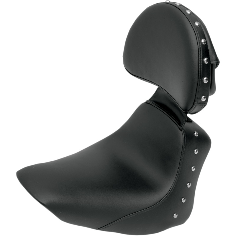 SADDLEMEN Studded Heels Down Seat – Backrest –  FLSTC Heels Down Solo Seat
