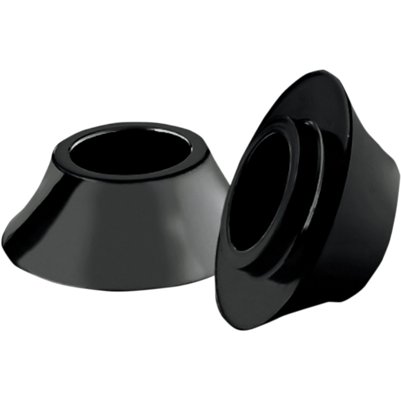 RC COMPONENTS Wheel Spacer – Front – Black – 08-18 FLH – No ABS Tapered Front Axle Spacer