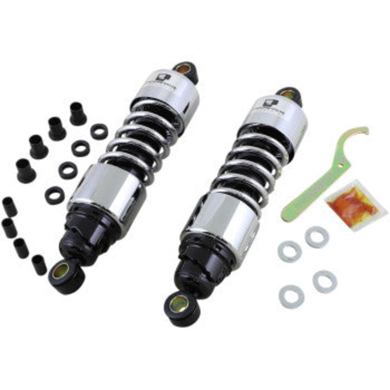 PROGRESSIVE SUSPENSION 412 Series Shock – 11.5 – Standard – Chrome – FLH/T 412 Series Shocks  Chrome