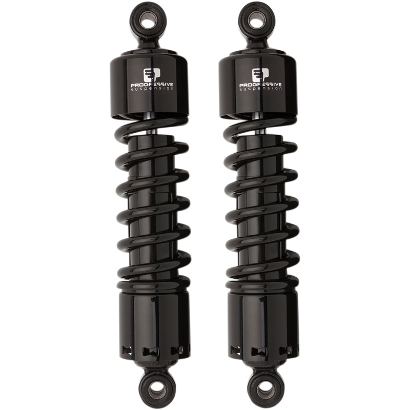 PROGRESSIVE SUSPENSION 412 Series Shock – 11 – Standard – Black – Dyna 412 Series Shocks  Black