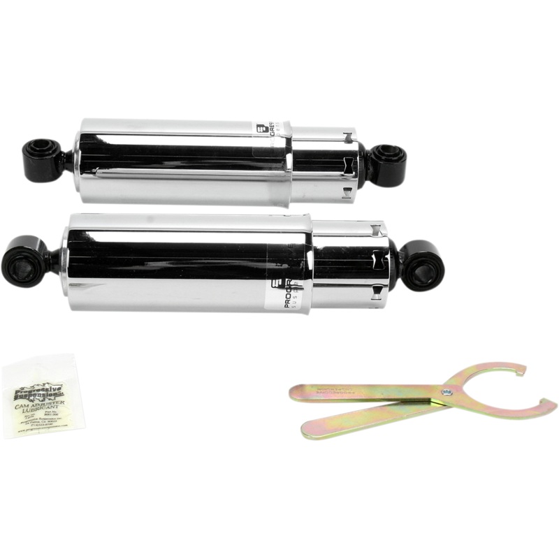 PROGRESSIVE SUSPENSION 412 Series Shock – 12 – Standard – Chrome – Dyna 412 Series Shocks  Chrome