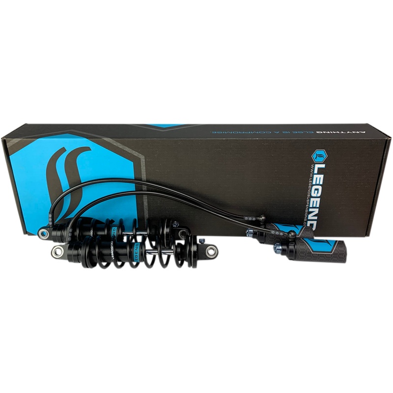 LEGEND SUSPENSION REVO ARC Remote Reservoir Shocks – Heavy Duty – Black – 13 – ’99-’08 FL REVO ARC Remote Reservoir FL Coil Suspension