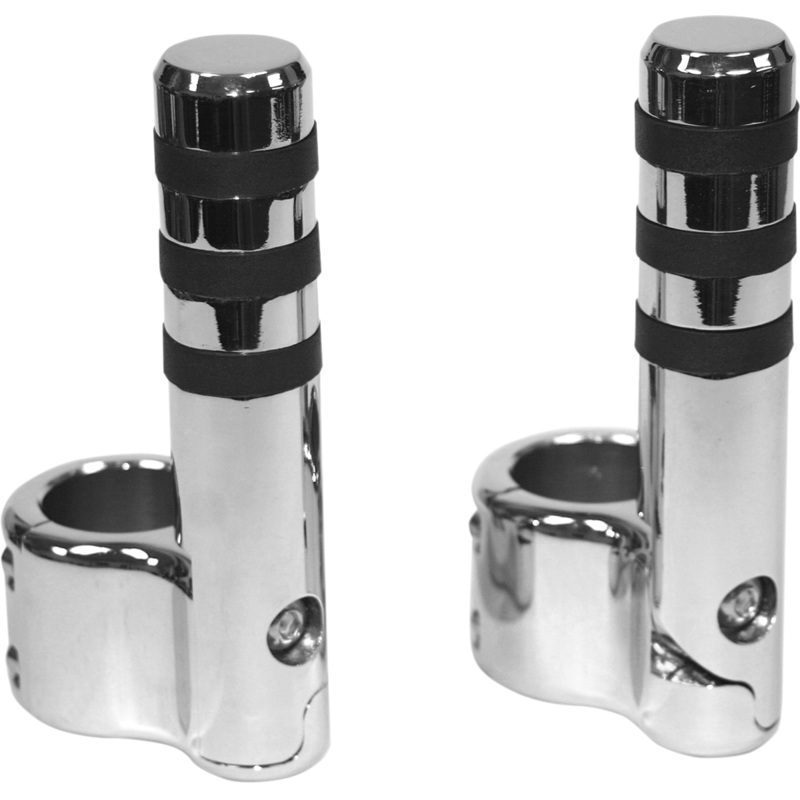 LINDBY Clamp-On 3-Band Footpeg – Chrome Clamp-On Footpeg