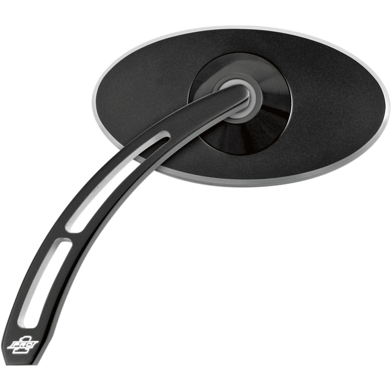 PRO-ONE PERF.MFG. Mirror – Black – Left Billet Aluminum Mirrors with Clear Glass  Pro Street