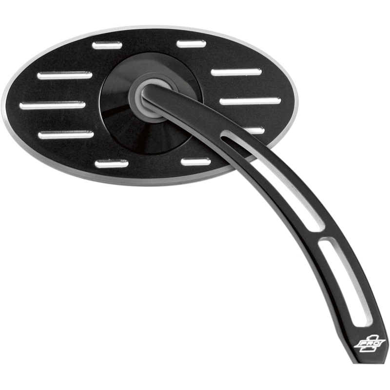 PRO-ONE PERF.MFG. Mirror – Black – Right Billet Aluminum Mirrors with Clear Glass  Pro Street