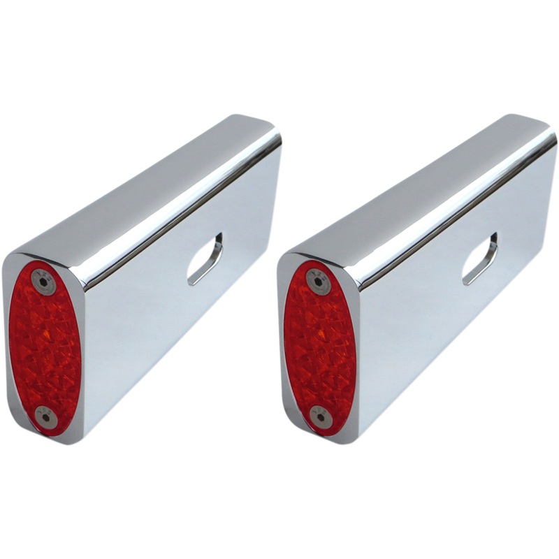 PRO-ONE PERF.MFG. Strut LED Marker Light – Chrome/Red Fender Strut LED Marker Lights