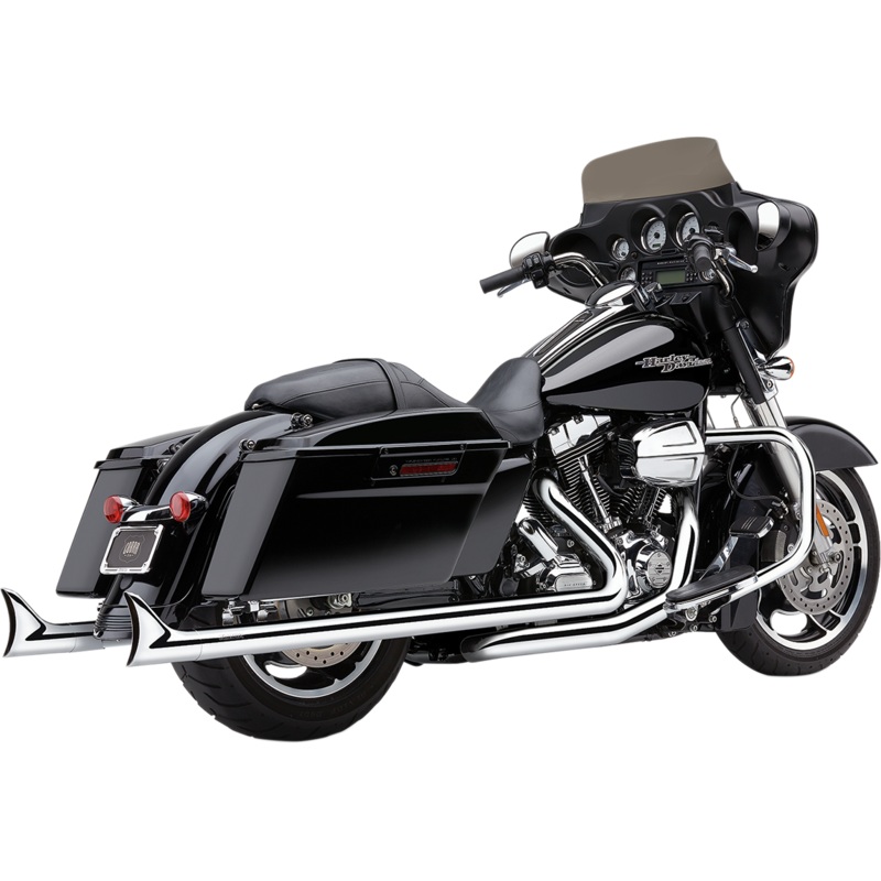 COBRA Dual Speedster Exhaust – Chrome – Fishtail – ’17-’19 Dresser 6975
