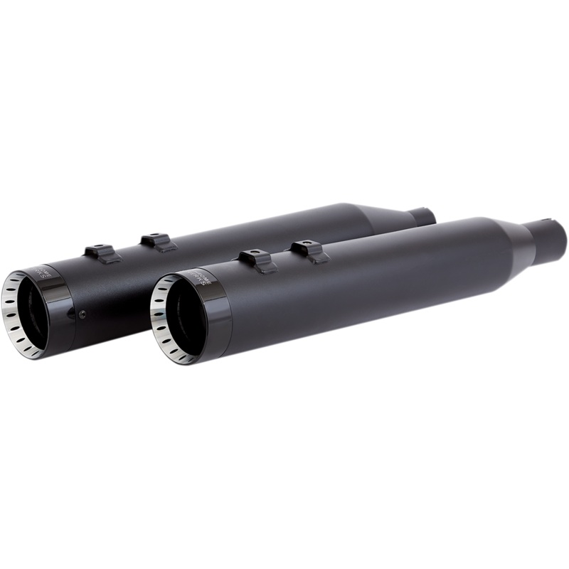 KHROME WERKS 4.5 Mufflers for Touring – Black with Turbine HP-Plus 4.5 Slip-On Mufflers
