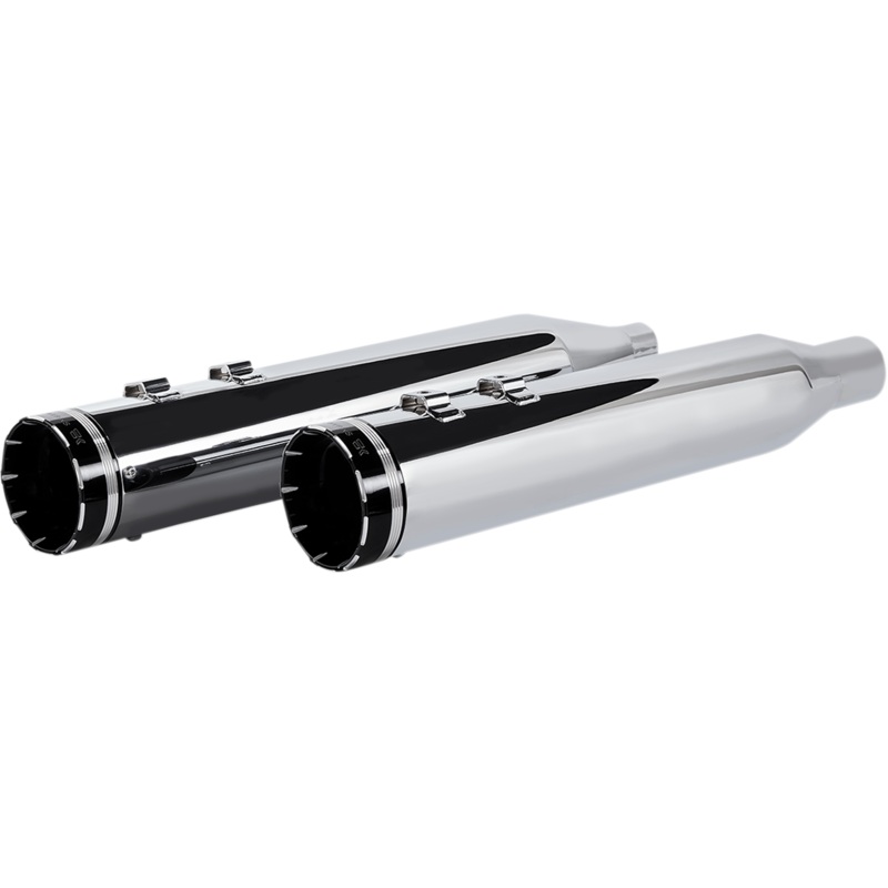 KHROME WERKS 4.5 Mufflers for Touring – Chrome with Tracer HP-Plus 4.5 Slip-On Mufflers