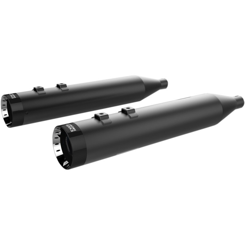 KHROME WERKS Mufflers – Black with Turbine Tip HP-Plus 4.5 Slip-On Mufflers