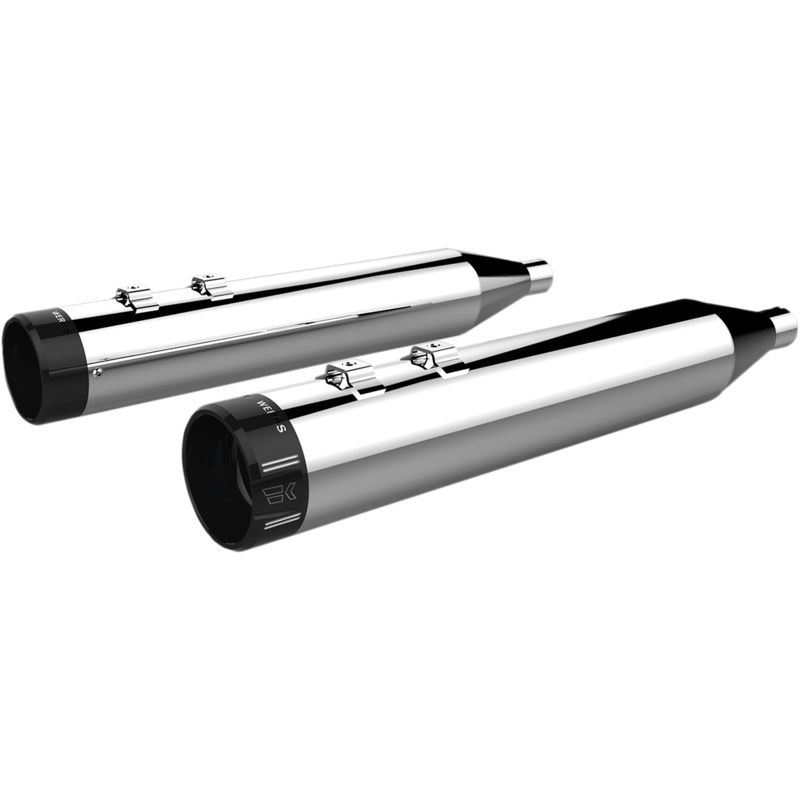 KHROME WERKS Mufflers – Chrome with Klassic Tip HP-Plus 4.5 Slip-On Mufflers