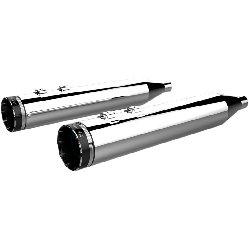 KHROME WERKS Mufflers – Chrome with Tracer Tip HP-Plus 4.5 Slip-On Mufflers