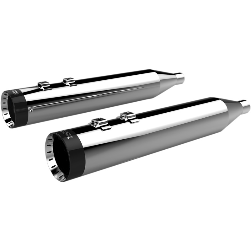 KHROME WERKS Mufflers – Chrome with Turbine Tip HP-Plus 4.5 Slip-On Mufflers