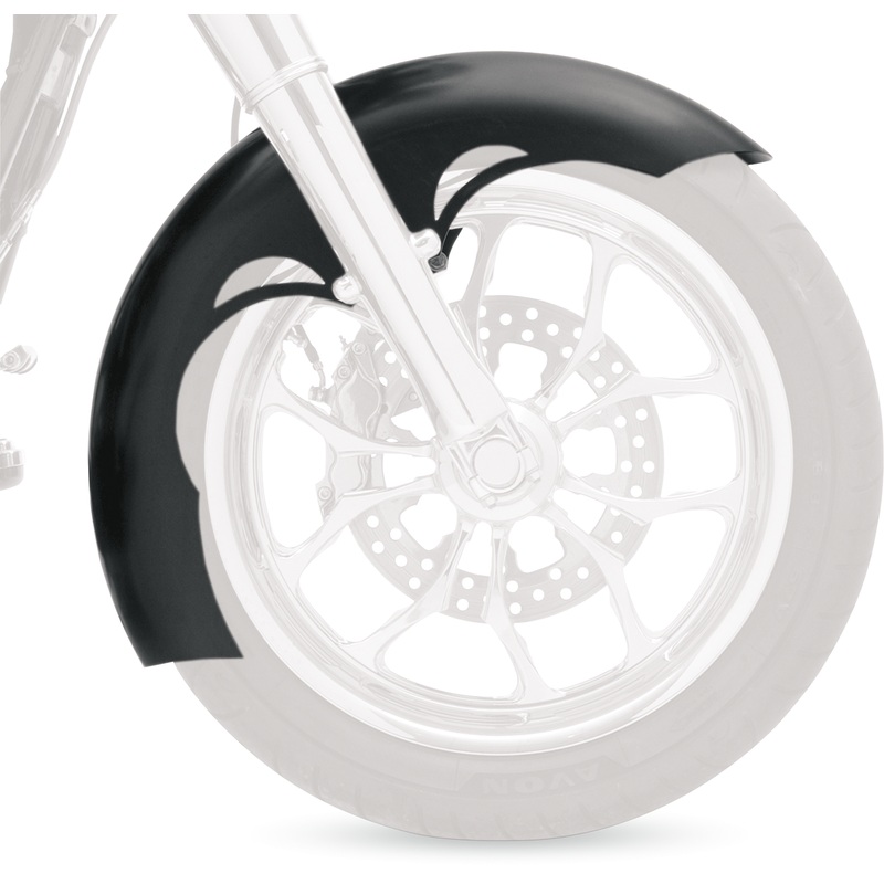 KLOCK WERKS Tude Fender Kit  – Steel – Black – 21 Tire Hugger Front Fender for Dresser