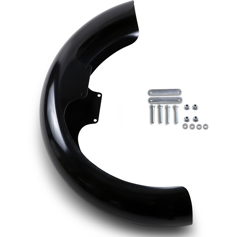 KLOCK WERKS Wrapper Front Fender Kit – Black – Steel – 19 – FLH Hugger Series Front Fender