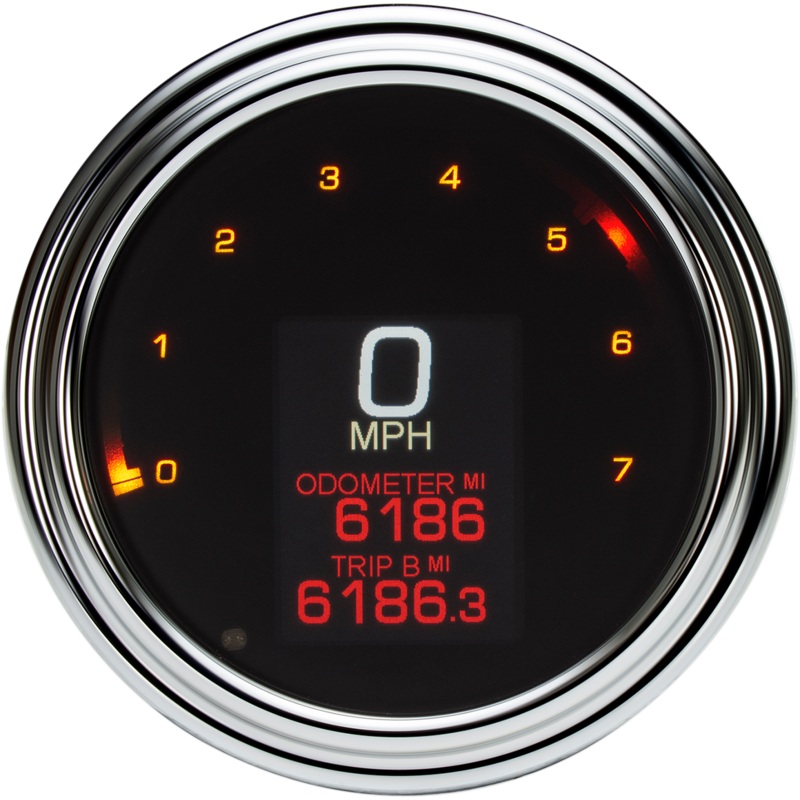 DAKOTA DIGITAL Tank Speedometer – Chrome Bezel – 4.5 MLX Series  Gauge
