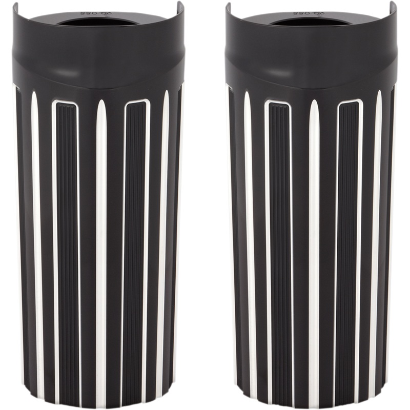 ARLEN NESS 10-Gauge Fork Boot Covers – Black Anodized – +2 – FLHT Aluminum Fork Boot Covers  10 Gauge