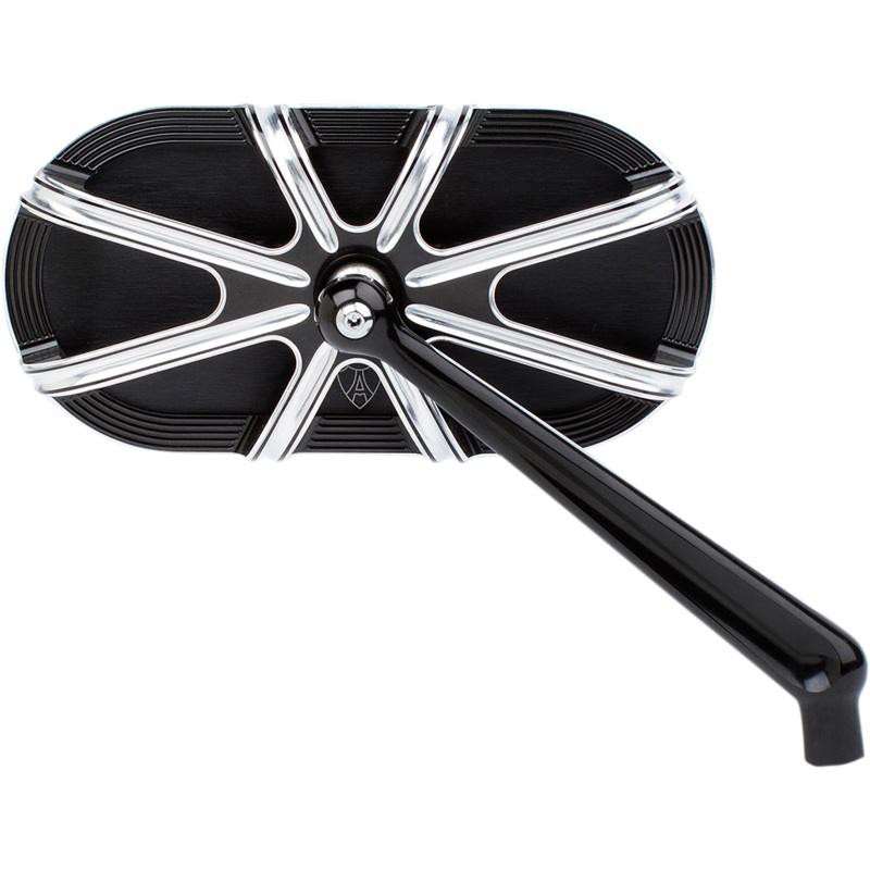 ARLEN NESS 10 Gauge Mirror – Black – Right Caged Series Mirror