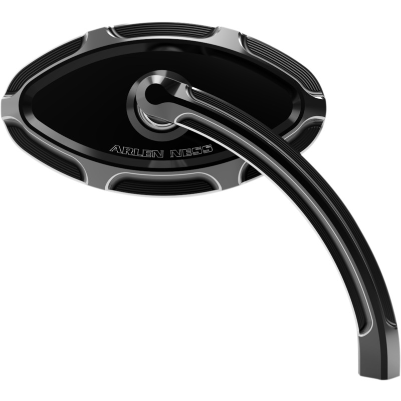 ARLEN NESS Cats Eye Forged Billet Mirror – Black – Right Cats Eye Forged Billet Mirror