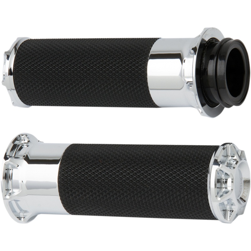 ARLEN NESS Chrome Beveled Grips for Cable Fusion Beveled Grips