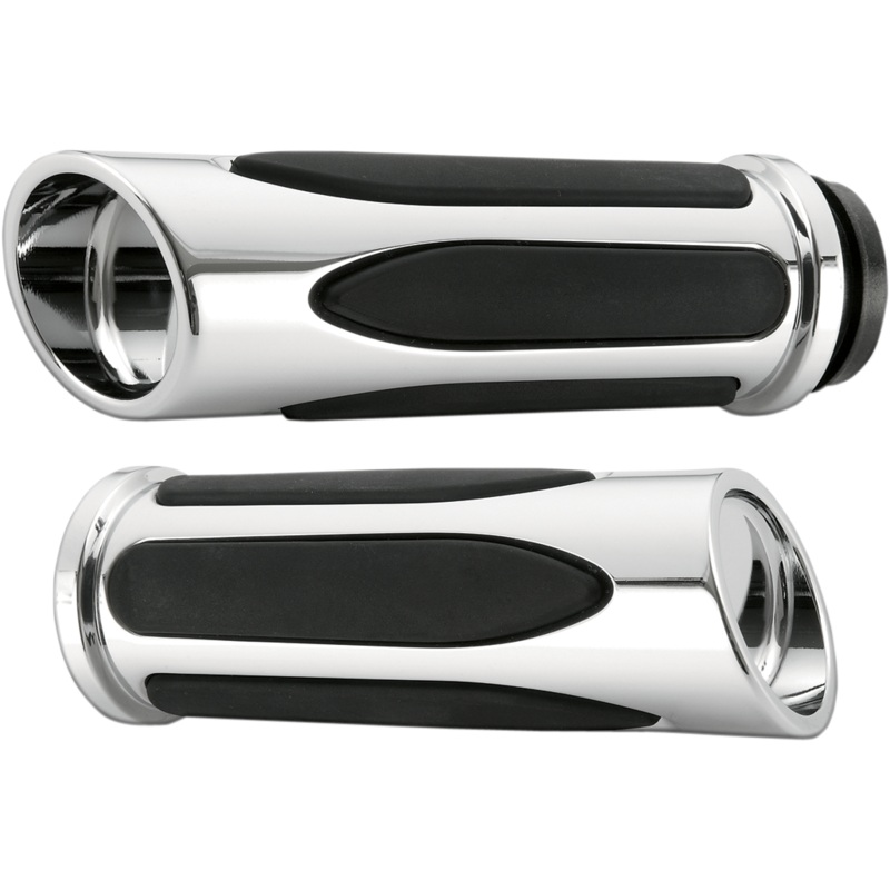 ARLEN NESS Chrome Deep Cut Comfort Grips for Cable Deep Cut Comfort Series Grips