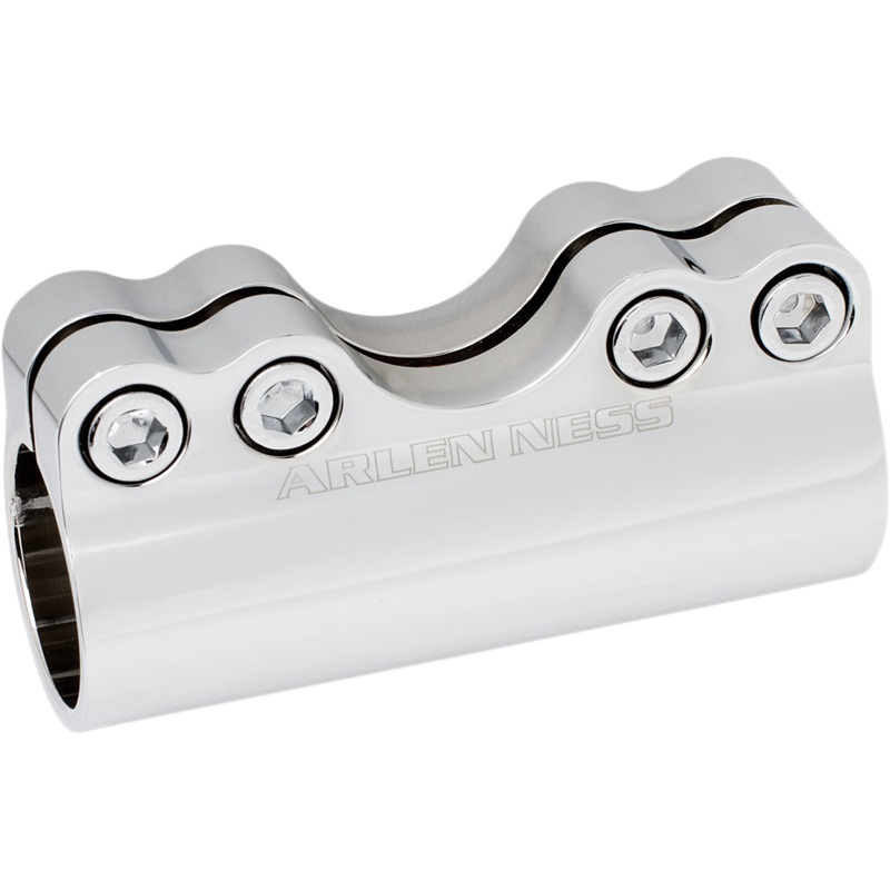 ARLEN NESS Chrome Modular Handlebar Clamp Modular Adjustable Handlebar Clamp for 1 and 1-1/4 Handlebars