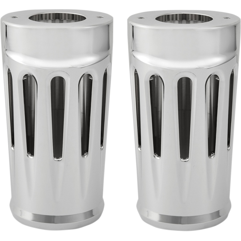 ARLEN NESS Deep Cut Fork Boot Covers – Chrome – FLT Aluminum Fork Boot Covers  Deep Cut