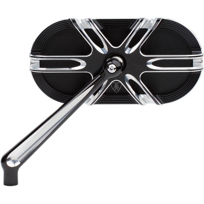 ARLEN NESS Deep Cut Mirror – Black – Left Caged Series Mirror