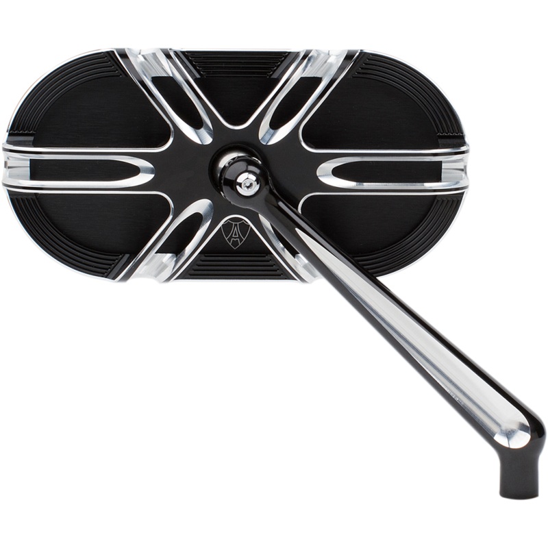 ARLEN NESS Deep Cut Mirror – Black – Right Caged Series Mirror