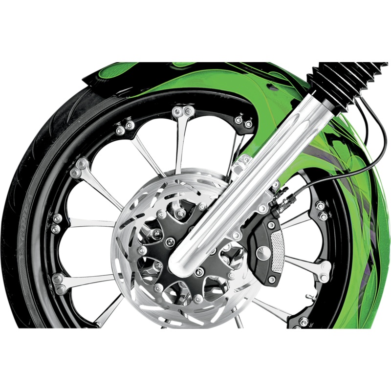 ARLEN NESS Hot Legs Fork Legs – Dual Disc – Deep Cut – Chrome – ’08-’13 FLT Dual-Disc Hot Legs Fork Legs