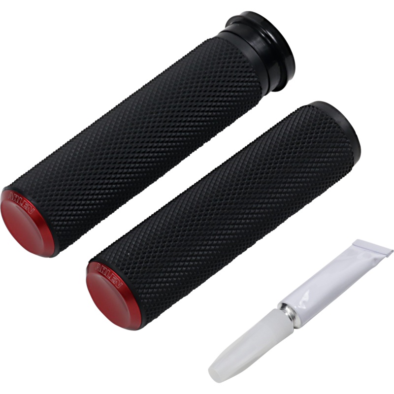 ARLEN NESS Red Knurled Grips for TBW Fusion Knurled Grips