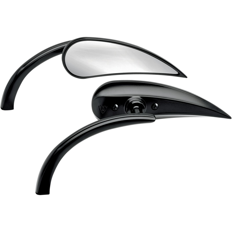 ARLEN NESS Teardrop Rad 2 Mirror – Black – Left Micro-Mirror  Rad II