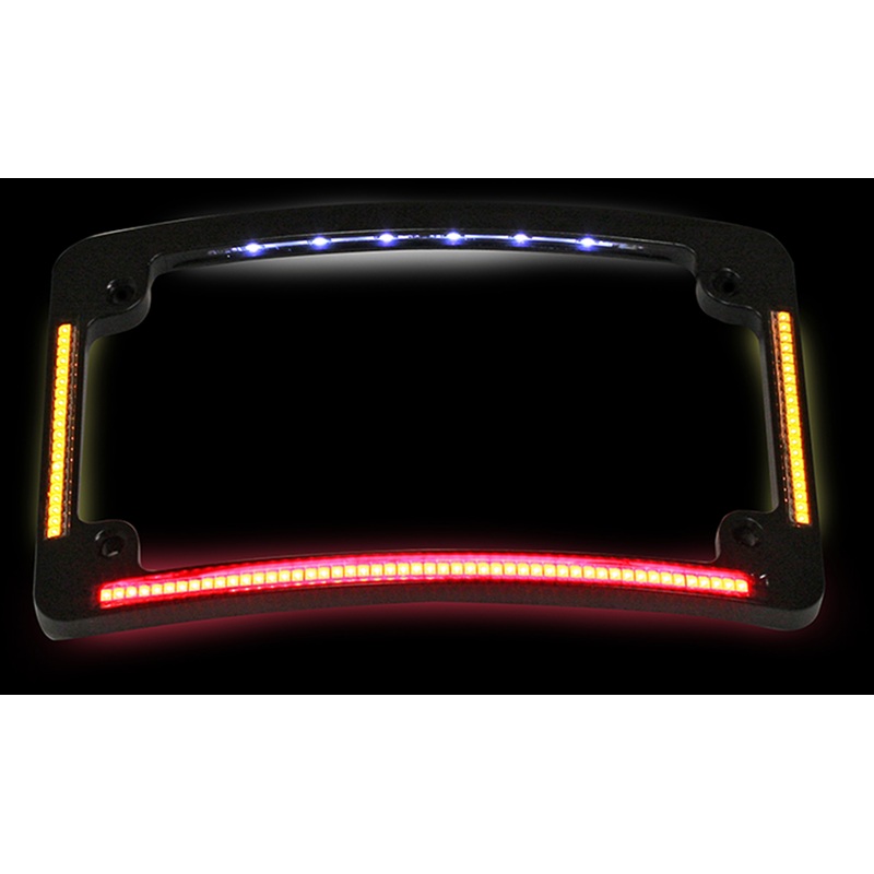 CUSTOM DYNAMICS License Plate Frame – Radius – Black All-in-One License Plate Frame