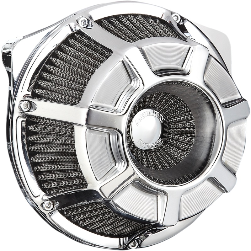 ARLEN NESS Air Clean Beveled 17-18FL Chrome Inverted Series Air Cleaner Kit  Beveled
