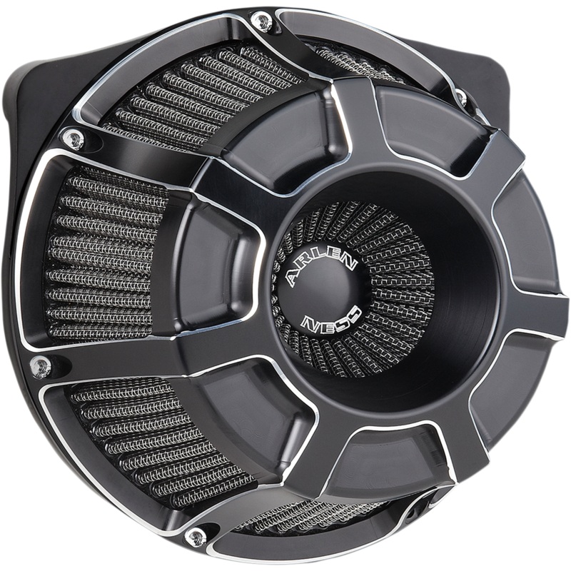 ARLEN NESS Air Clean Beveled 99-16 Big Twin Black Inverted Series Air Cleaner Kit  Beveled