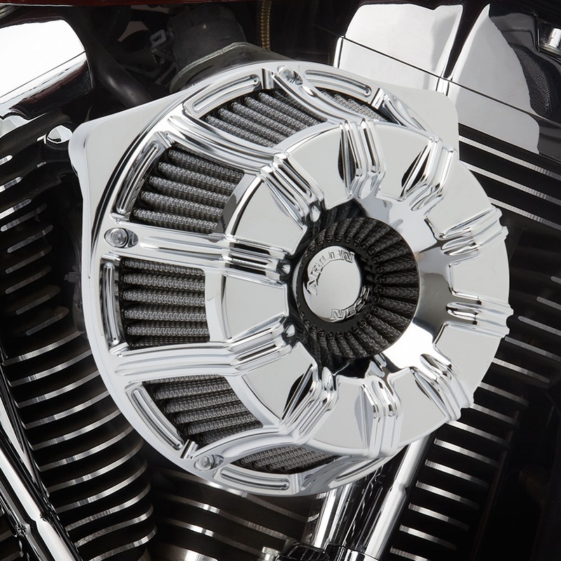 ARLEN NESS Air Cleaner 10 Gauge Big Twin Chrome Inverted Series Air Cleaner Kit  10 Gauge