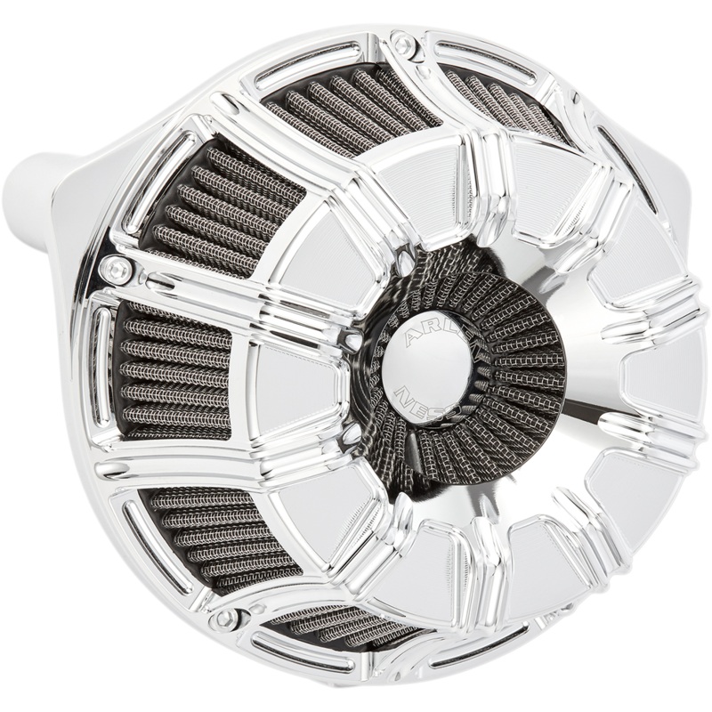 ARLEN NESS Air Cleaner 10 Gauge FLT Chrome Inverted Series Air Cleaner Kit  10 Gauge