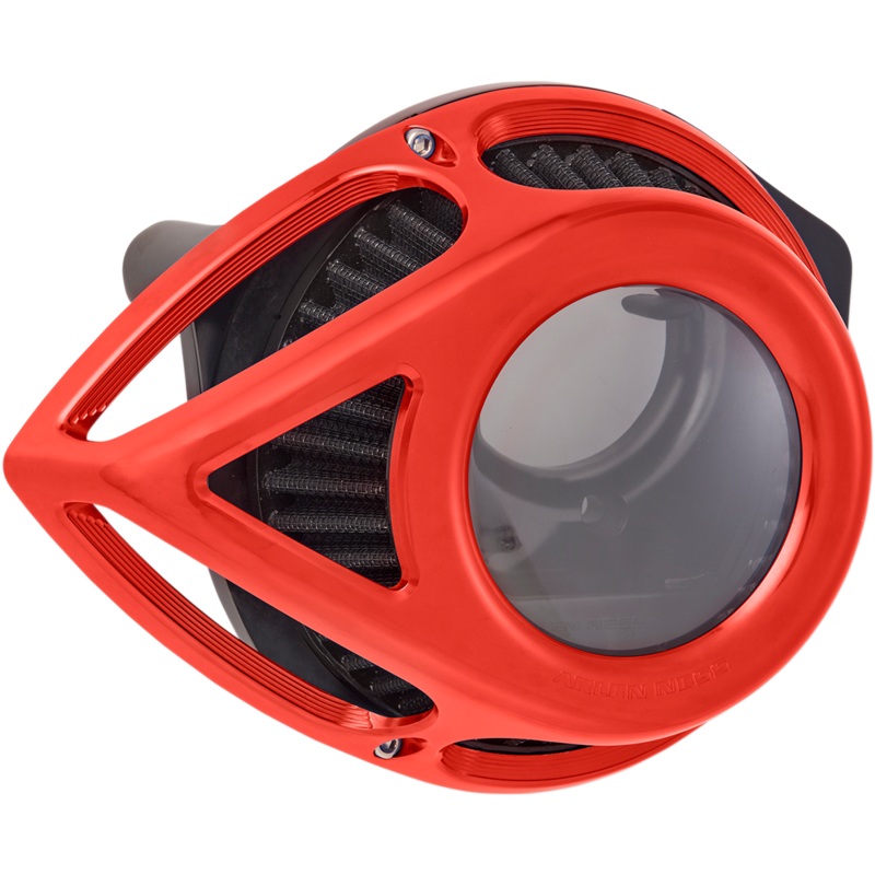 ARLEN NESS Air Cleaner – Clear Tear – Twin Cam – Red Clear Tear Air Cleaner