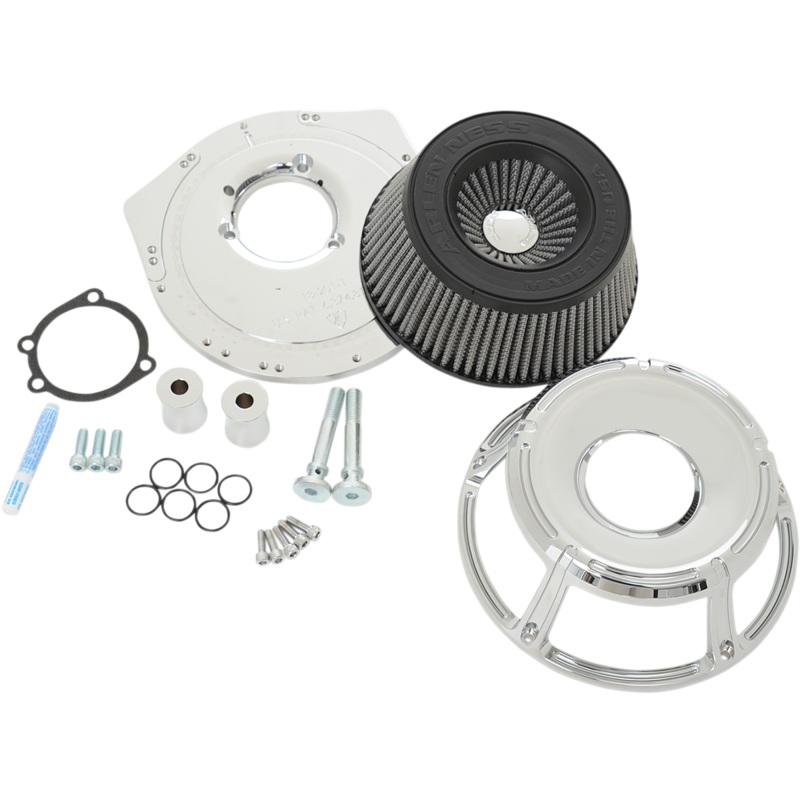 ARLEN NESS Air Cleaner Slot-Track 99-17Big Twin Chrome Inverted Series Air Cleaner Kit  Slot Track