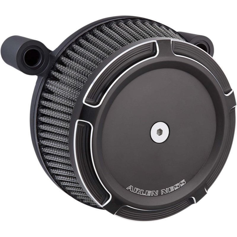 ARLEN NESS Air Cleaner Synthetic Stage-1 Beveled Black M Big Sucker Stage I Air Filter Kit with Synthetic Filter  Beveled