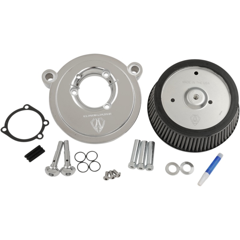 ARLEN NESS Air Cleaner Synthetic Stage-1 Twin Cam Chrome Big Sucker Air Filter Kit Accepts OEM Covers