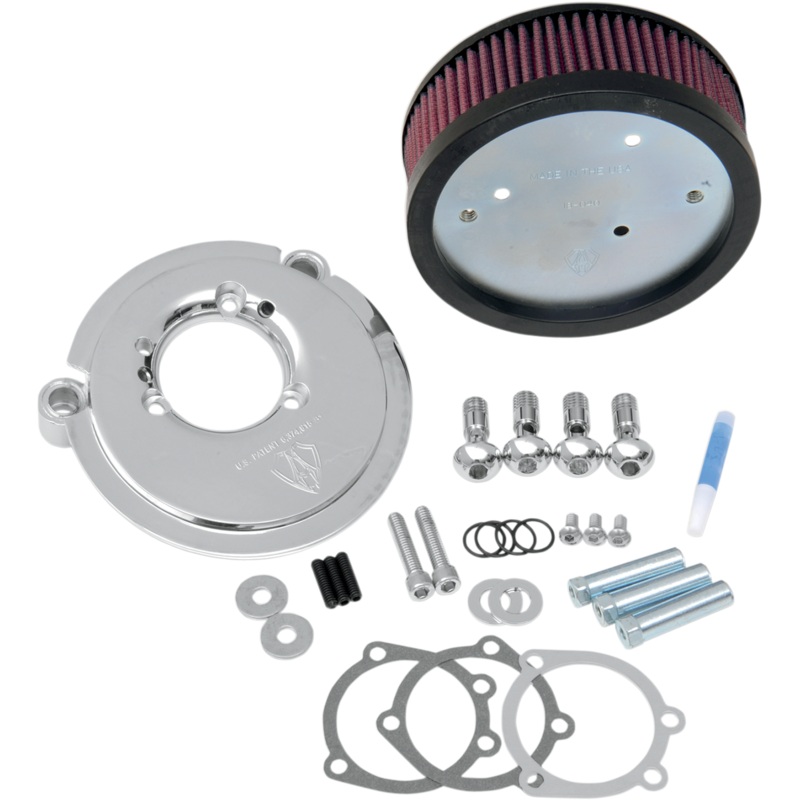 ARLEN NESS Big Sucker 91-19 XL Stock Chrome Big Sucker Air Filter Kit Accepts OEM Covers