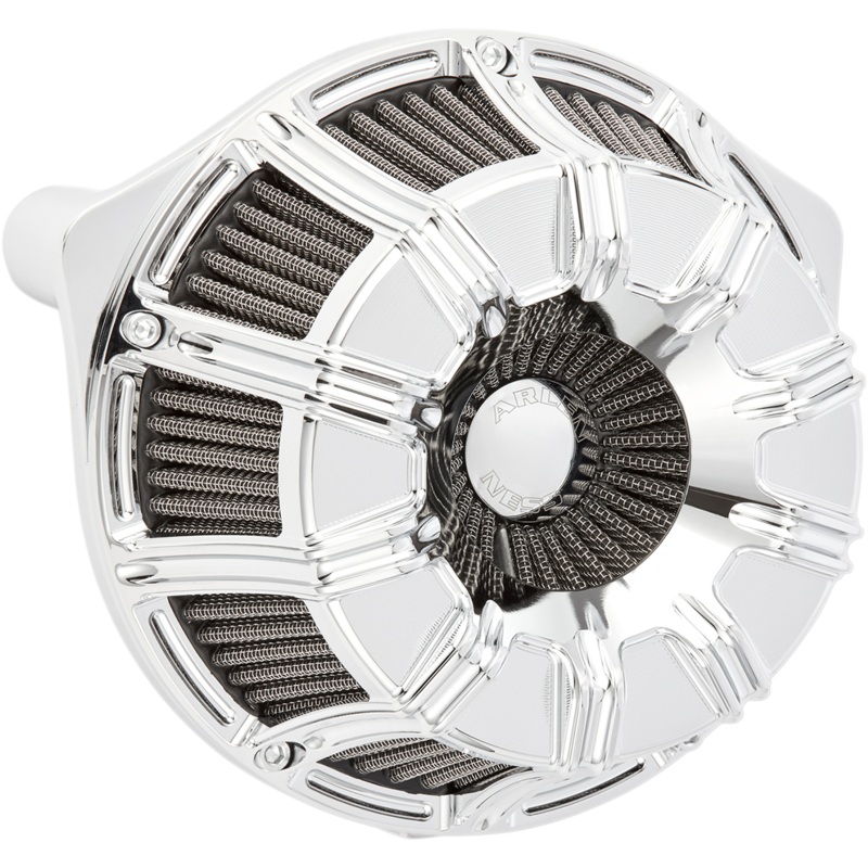 ARLEN NESS Inverted Series Air Cleaner Kit 10 Gauge Chrome Inverted Series Air Cleaner Kit  10 Gauge