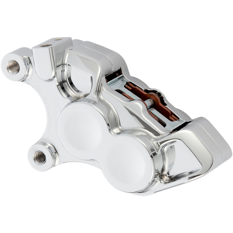 ARLEN NESS 4-Piston Caliper – Left – 11.8 – Chrome Ness Tech Four-Piston Caliper