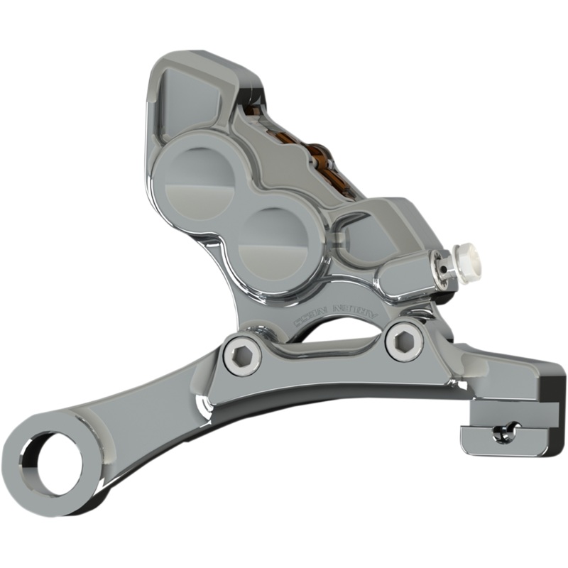 ARLEN NESS 4-Piston Caliper – Rear – 11.8 – Chrome Ness Tech Four-Piston Caliper