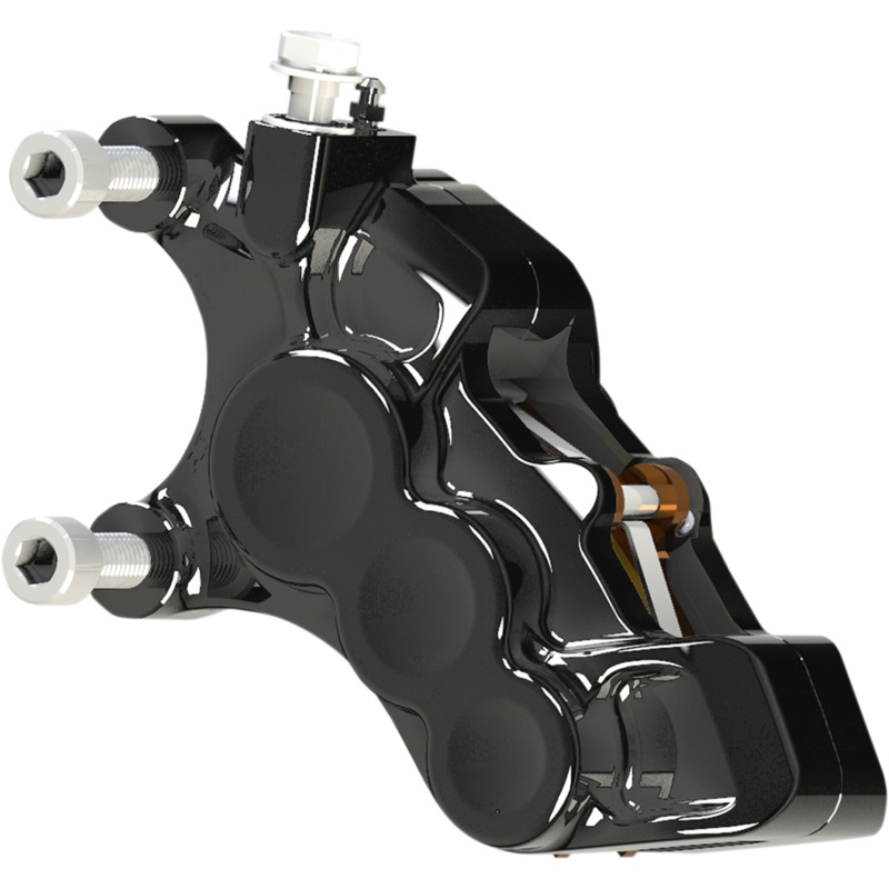 ARLEN NESS 6-Piston Caliper – Front Left – Black – 11.8 Ness Tech Six-Piston Differential Bore Caliper
