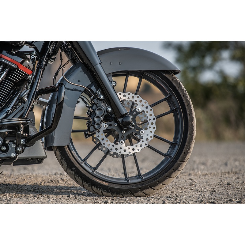 ARLEN NESS 6-Piston Caliper – Front Right – Black – 11.8 Ness Tech Six-Piston Differential Bore Caliper