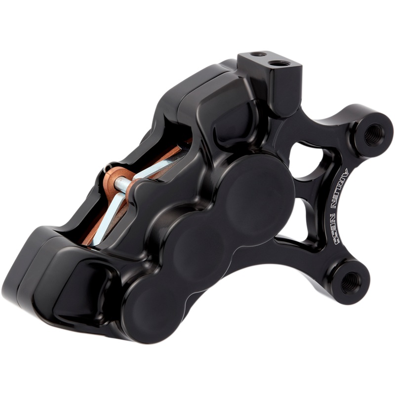 ARLEN NESS 6-Piston Caliper – Front Right – Black – 14 Ness Tech Six-Piston Differential Bore Caliper
